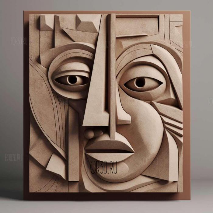 Pablo Picasso 4 stl model for CNC